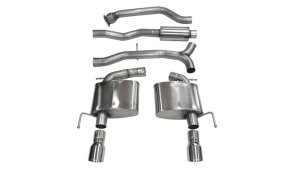 Cadillac ATS Performance Exhaust - Dual Rear - CORSA Performance - Cat Back Sport - Polished - `13-`19